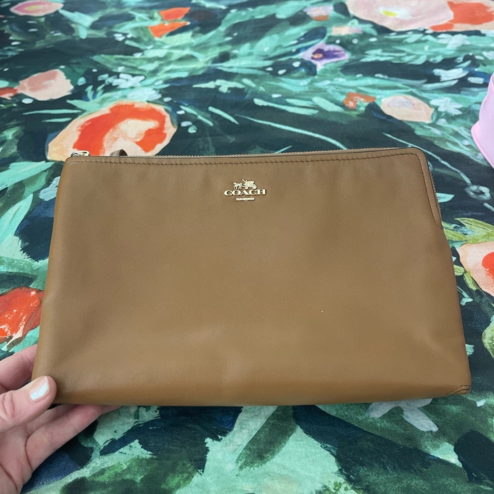 Coach leather wristlet